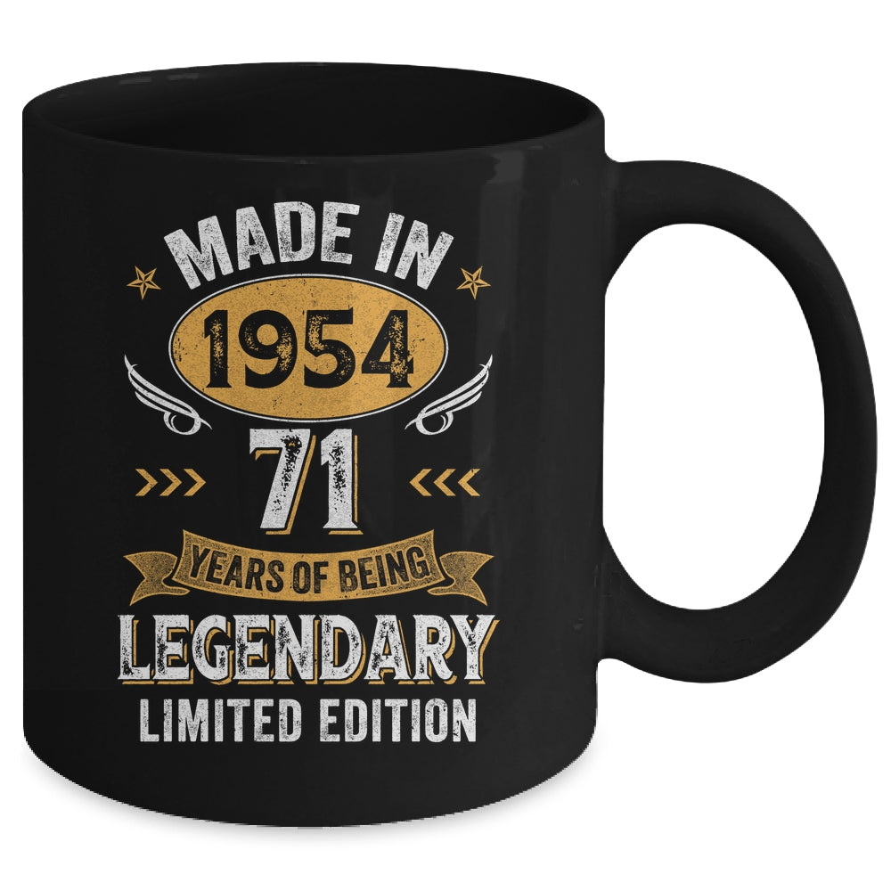 Vintage Made In 1954 71 Years Old 71st Birthday Men Women Mug | siriusteestore