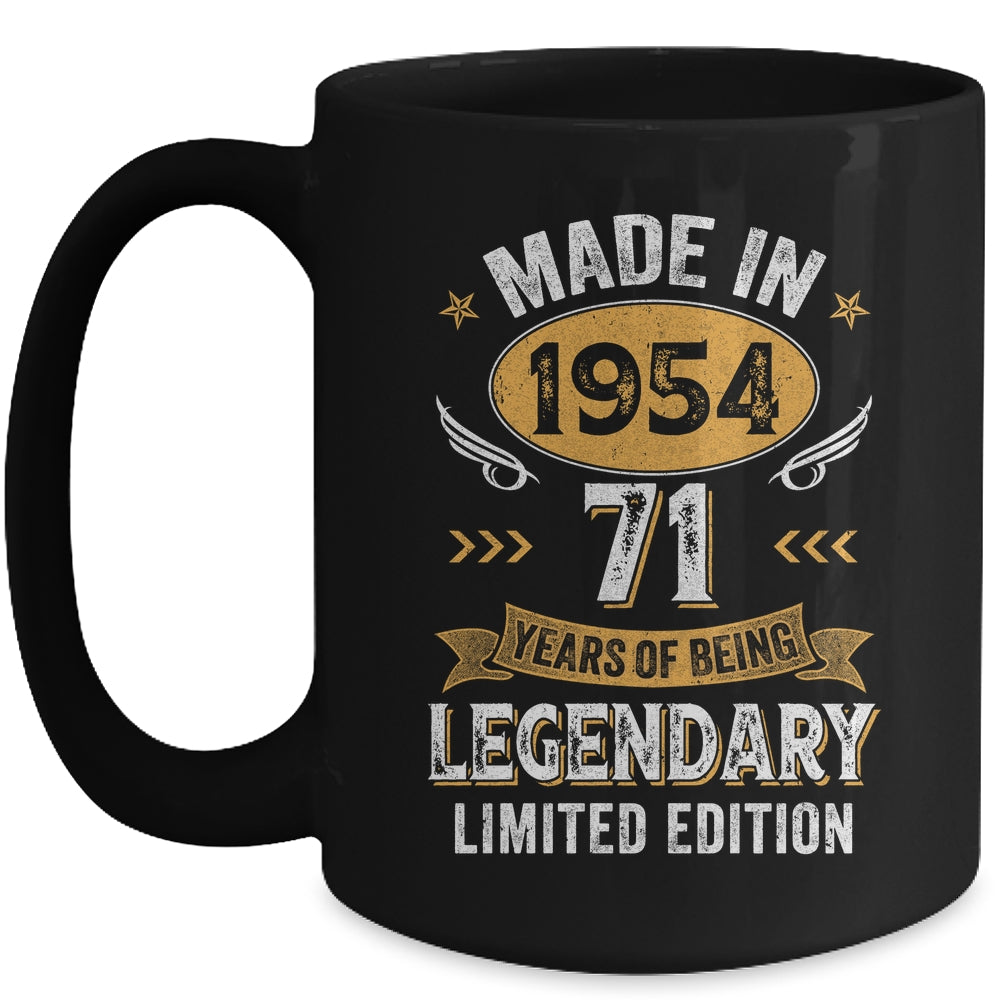 Vintage Made In 1954 71 Years Old 71st Birthday Men Women Mug | siriusteestore