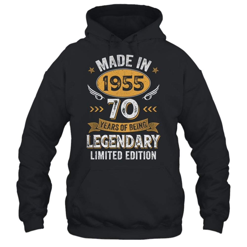 Vintage Made In 1955 70 Years Old 70th Birthday Men Women Shirt & Hoodie | siriusteestore