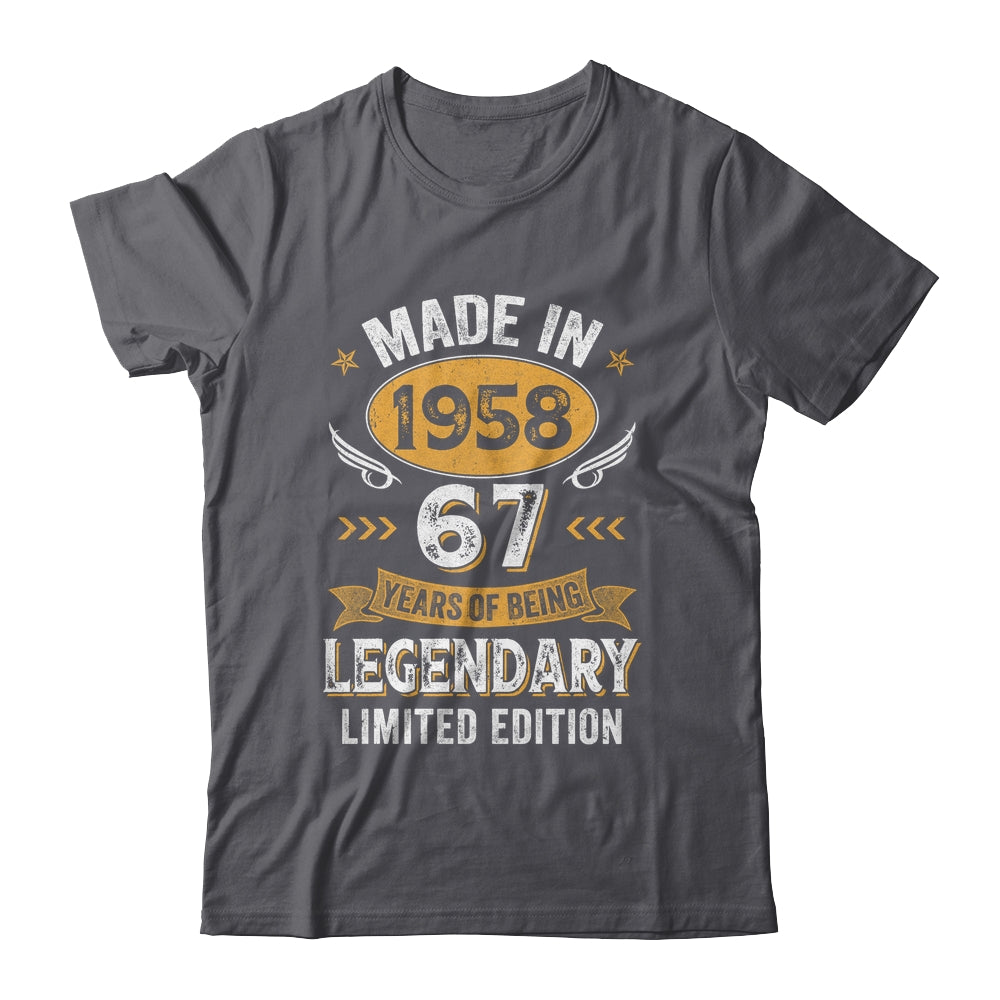 Vintage Made In 1958 67 Years Old 67th Birthday Men Women Shirt & Hoodie | siriusteestore