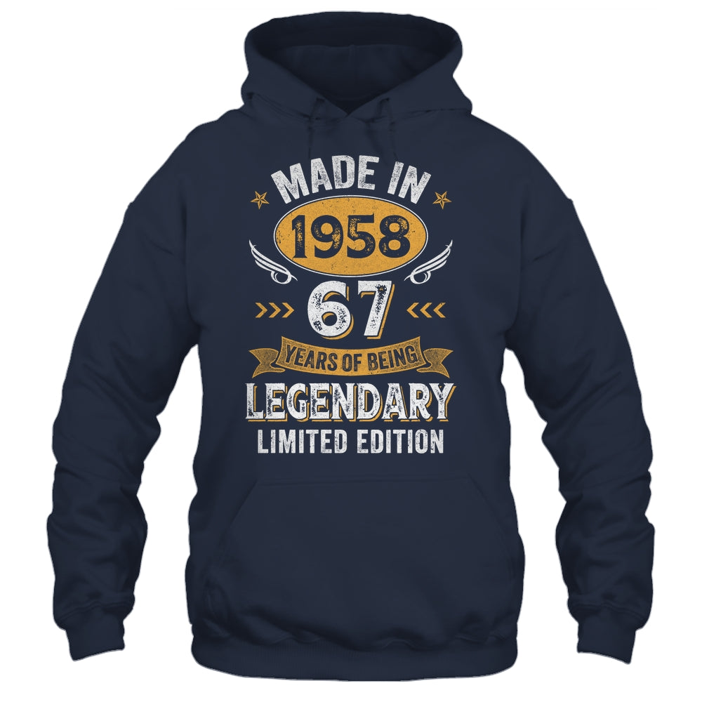 Vintage Made In 1958 67 Years Old 67th Birthday Men Women Shirt & Hoodie | siriusteestore