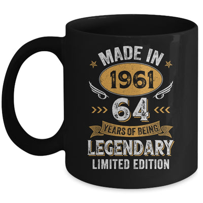 Vintage Made In 1961 64 Years Old 64th Birthday Men Women Mug | siriusteestore