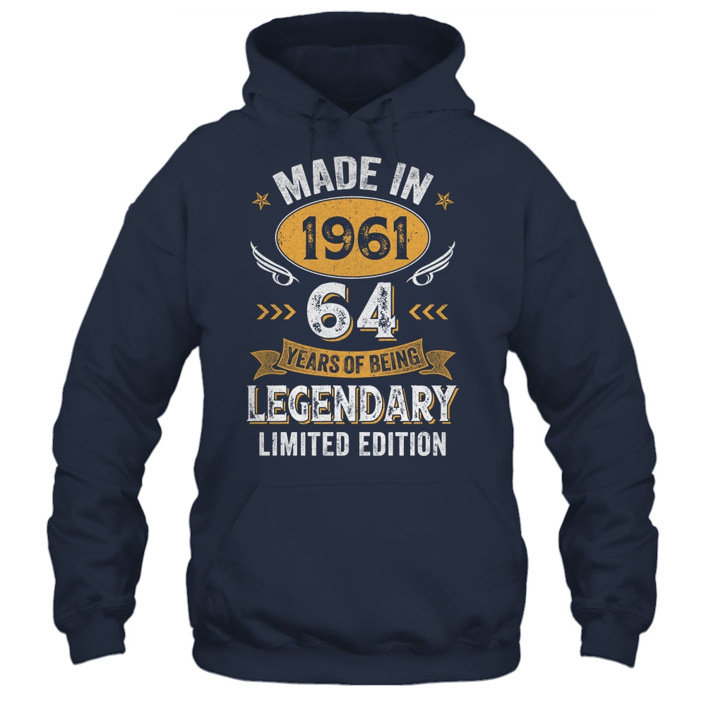 Vintage Made In 1961 64 Years Old 64th Birthday Men Women Shirt & Hoodie | siriusteestore