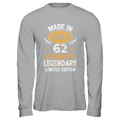 Vintage Made In 1963 62 Years Old 62nd Birthday Men Women Shirt & Hoodie | siriusteestore