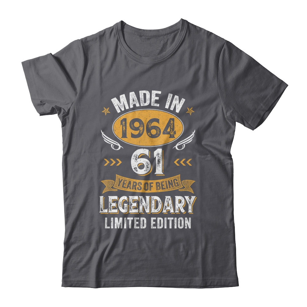 Vintage Made In 1964 61 Years Old 61st Birthday Men Women Shirt & Hoodie | siriusteestore