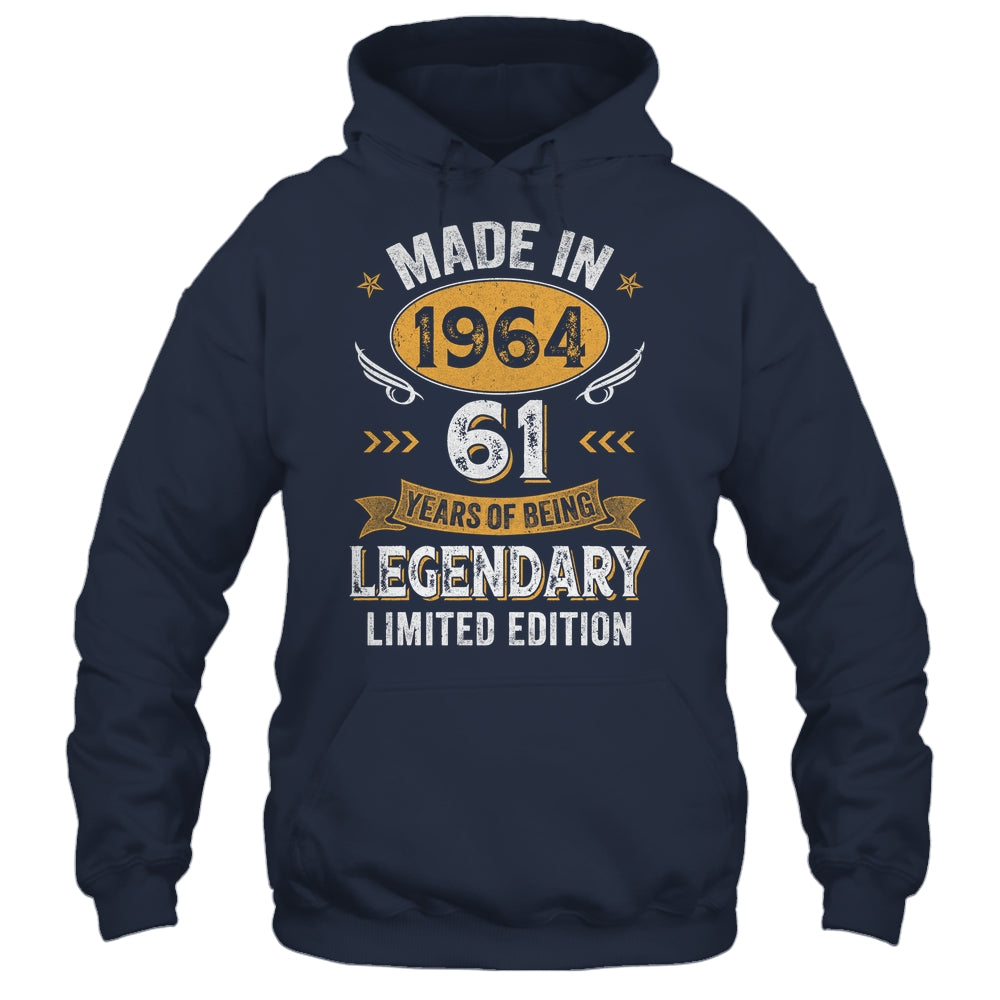 Vintage Made In 1964 61 Years Old 61st Birthday Men Women Shirt & Hoodie | siriusteestore