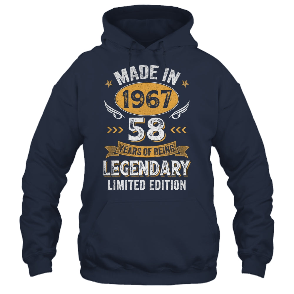 Vintage Made In 1967 58 Years Old 58th Birthday Men Women Shirt & Hoodie | siriusteestore
