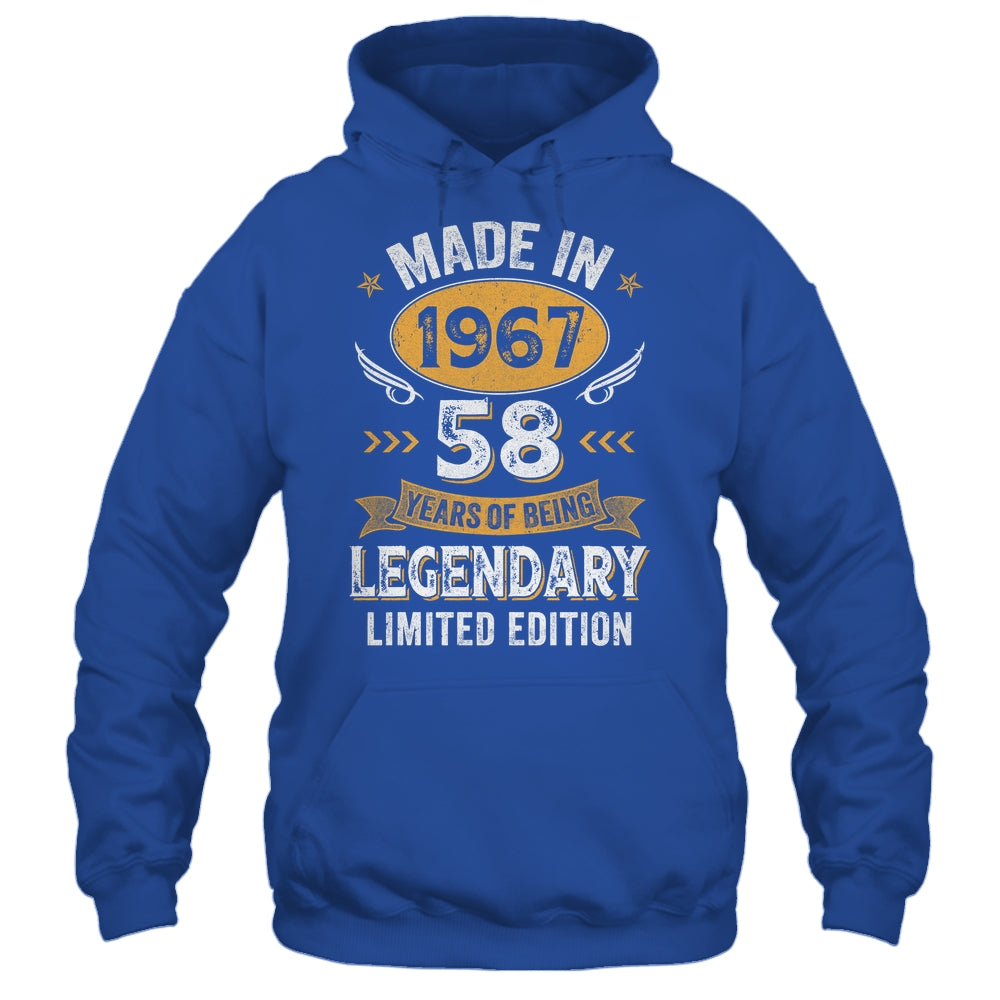 Vintage Made In 1967 58 Years Old 58th Birthday Men Women Shirt & Hoodie | siriusteestore