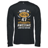 Vintage Made In 1978 47 Years Old 47th Birthday Men Women Shirt & Hoodie | siriusteestore