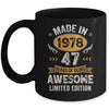 Vintage Made In 1978 47 Years Old 47th Birthday Men Women Mug | siriusteestore
