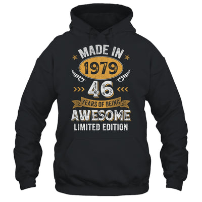 Vintage Made In 1979 46 Years Old 46th Birthday Men Women Shirt & Hoodie | siriusteestore