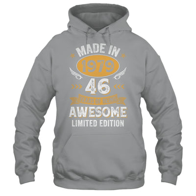 Vintage Made In 1979 46 Years Old 46th Birthday Men Women Shirt & Hoodie | siriusteestore
