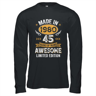 Vintage Made In 1980 45 Years Old 45th Birthday Men Women Shirt & Hoodie | siriusteestore