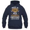 Vintage Made In 1980 45 Years Old 45th Birthday Men Women Shirt & Hoodie | siriusteestore