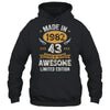Vintage Made In 1982 43 Years Old 43rd Birthday Men Women Shirt & Hoodie | siriusteestore