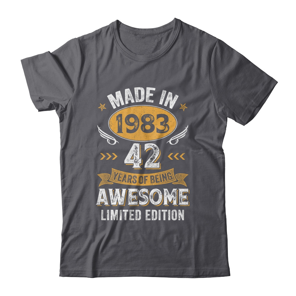 Vintage Made In 1983 42 Years Old 42nd Birthday Men Women Shirt & Hoodie | siriusteestore