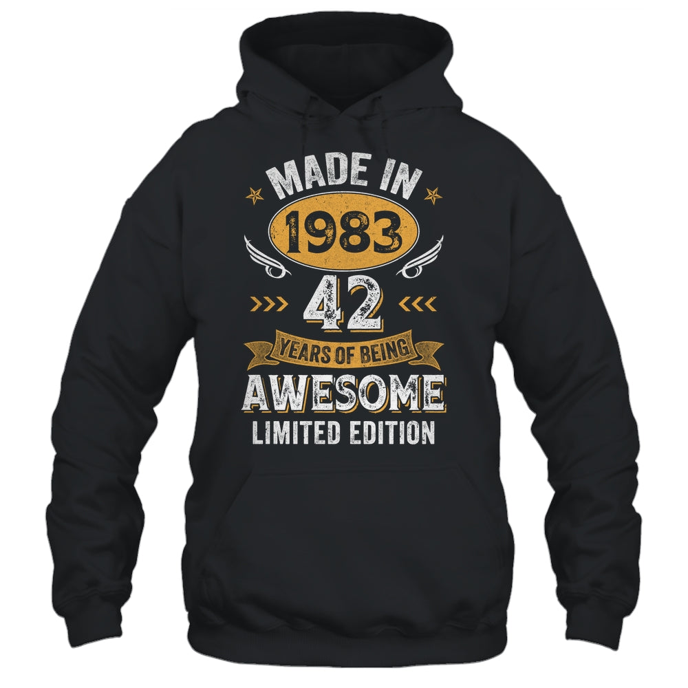 Vintage Made In 1983 42 Years Old 42nd Birthday Men Women Shirt & Hoodie | siriusteestore