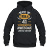 Vintage Made In 1984 41 Years Old 41st Birthday Men Women Shirt & Hoodie | siriusteestore