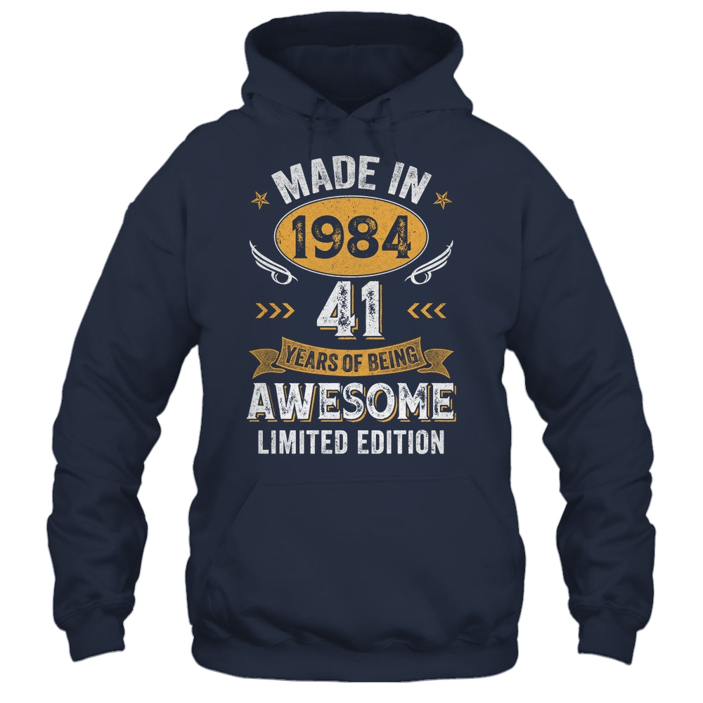 Vintage Made In 1984 41 Years Old 41st Birthday Men Women Shirt & Hoodie | siriusteestore