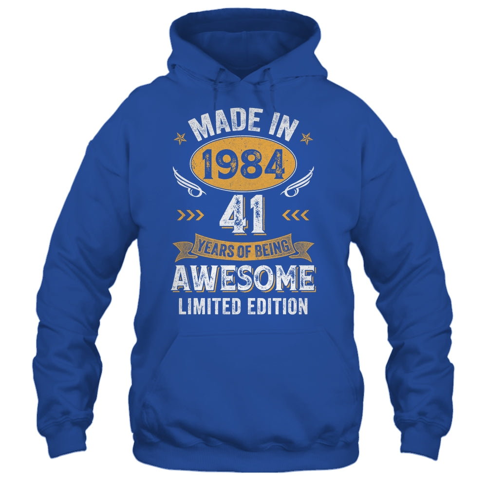 Vintage Made In 1984 41 Years Old 41st Birthday Men Women Shirt & Hoodie | siriusteestore
