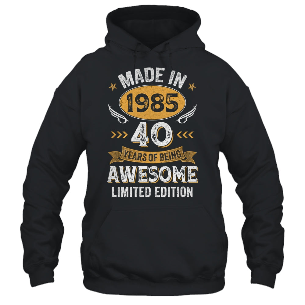 Vintage Made In 1985 40 Years Old 40th Birthday Men Women Shirt & Hoodie | siriusteestore