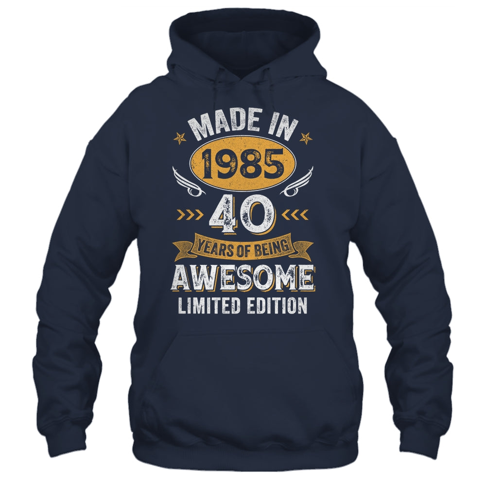Vintage Made In 1985 40 Years Old 40th Birthday Men Women Shirt & Hoodie | siriusteestore
