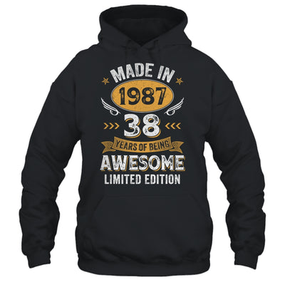 Vintage Made In 1987 38 Years Old 38th Birthday Men Women Shirt & Hoodie | siriusteestore