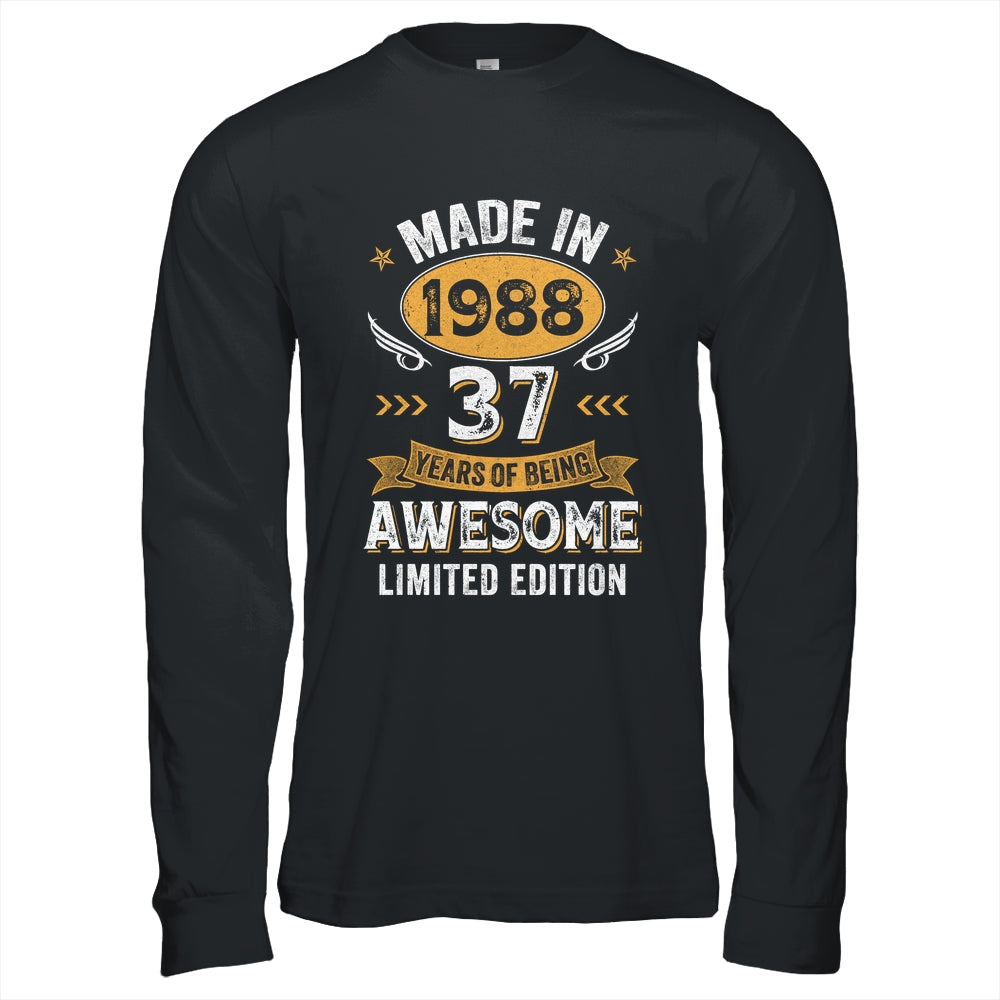 Vintage Made In 1988 37 Years Old 37th Birthday Men Women Shirt & Hoodie | siriusteestore