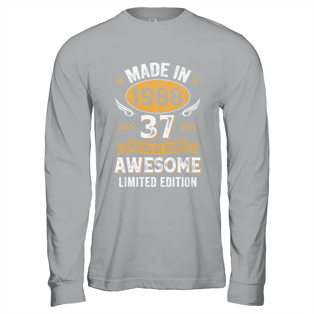 Vintage Made In 1988 37 Years Old 37th Birthday Men Women Shirt & Hoodie | siriusteestore