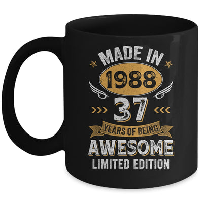 Vintage Made In 1988 37 Years Old 37th Birthday Men Women Mug | siriusteestore