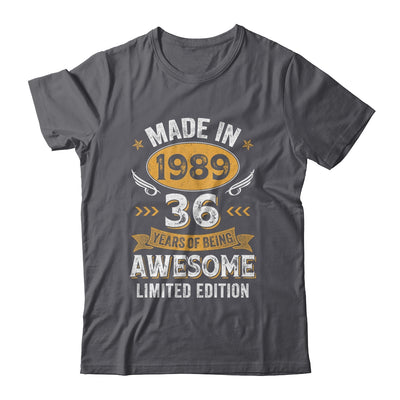 Vintage Made In 1989 36 Years Old 36th Birthday Men Women Shirt & Hoodie | siriusteestore