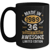 Vintage Made In 1989 36 Years Old 36th Birthday Men Women Mug | siriusteestore
