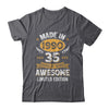 Vintage Made In 1990 35 Years Old 35th Birthday Men Women Shirt & Hoodie | siriusteestore
