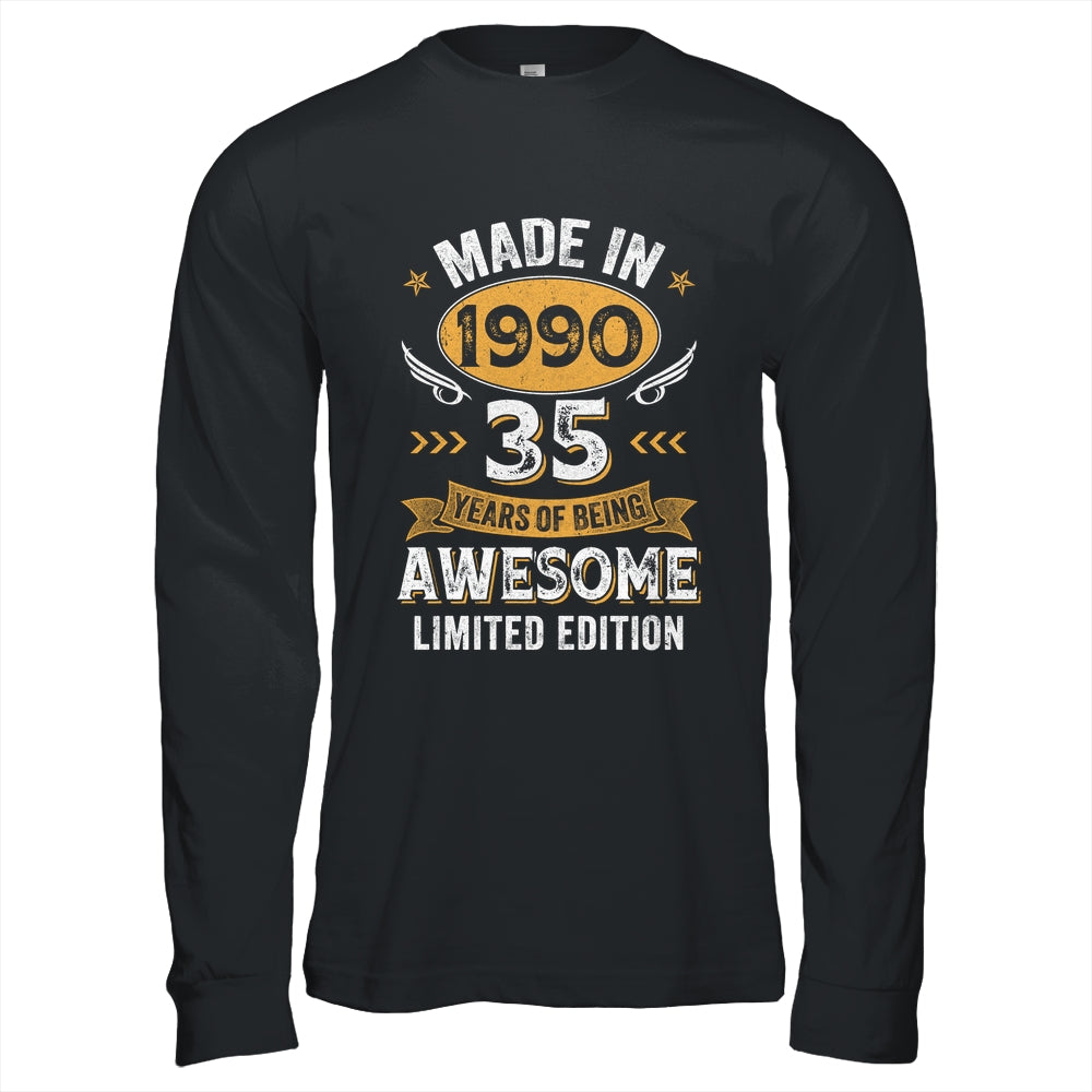 Vintage Made In 1990 35 Years Old 35th Birthday Men Women Shirt & Hoodie | siriusteestore