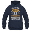 Vintage Made In 1992 33 Years Old 33rd Birthday Men Women Shirt & Hoodie | siriusteestore