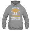 Vintage Made In 1992 33 Years Old 33rd Birthday Men Women Shirt & Hoodie | siriusteestore