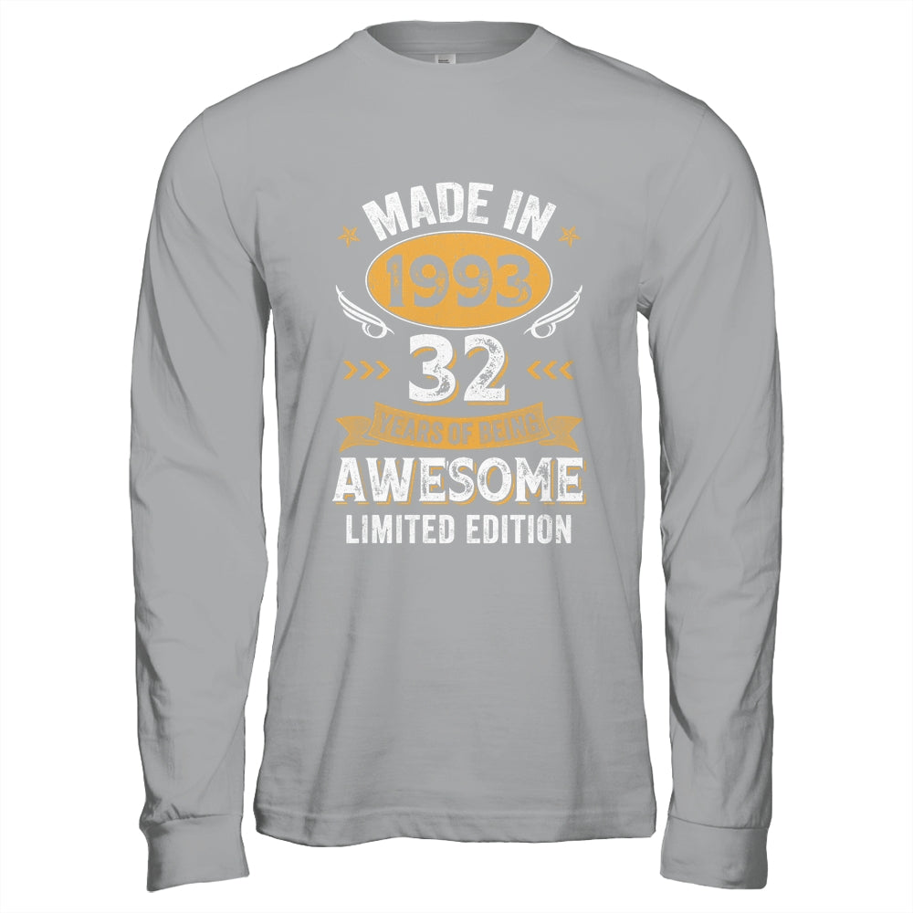 Vintage Made In 1993 32 Years Old 32nd Birthday Men Women Shirt & Hoodie | siriusteestore