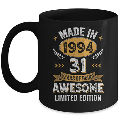 Vintage Made In 1994 31 Years Old 31st Birthday Men Women Mug | siriusteestore