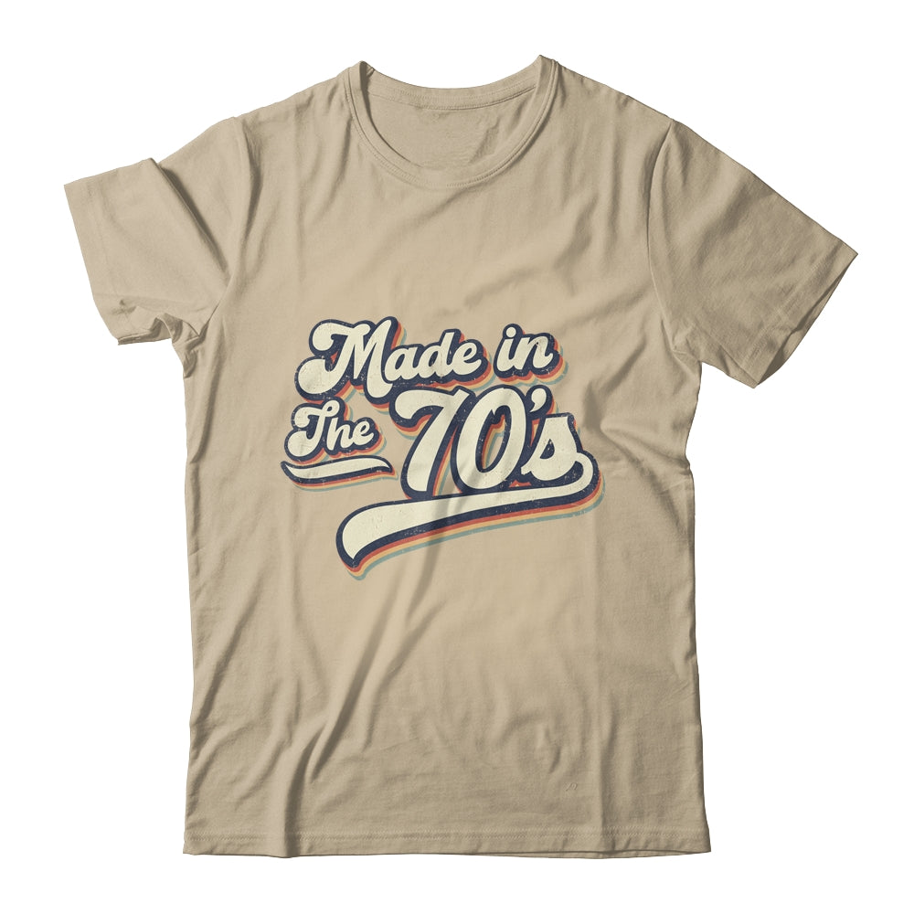 Vintage Made In The 70's 1970s Retro Born Birthday Day Shirt & Hoodie | siriusteestore