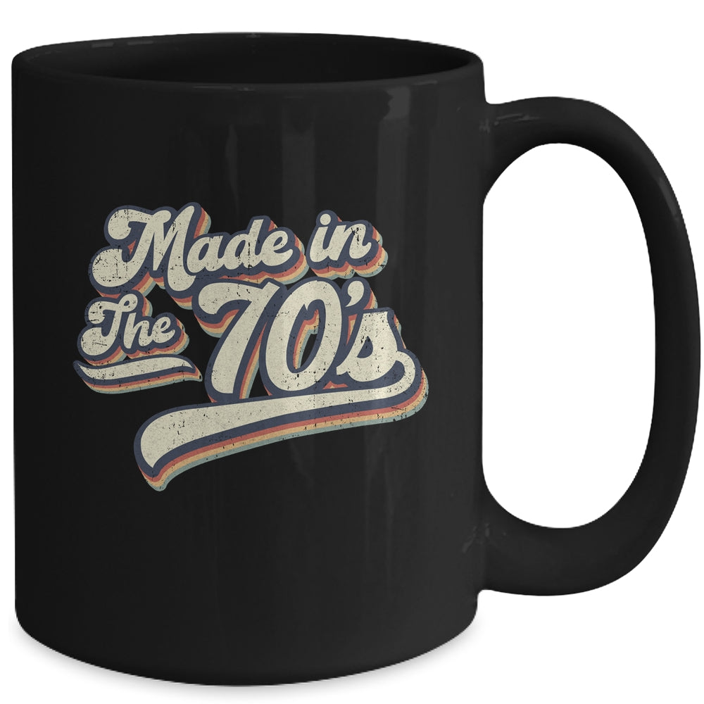 Vintage Made In The 70's 1970s Retro Born Birthday Day Mug | siriusteestore