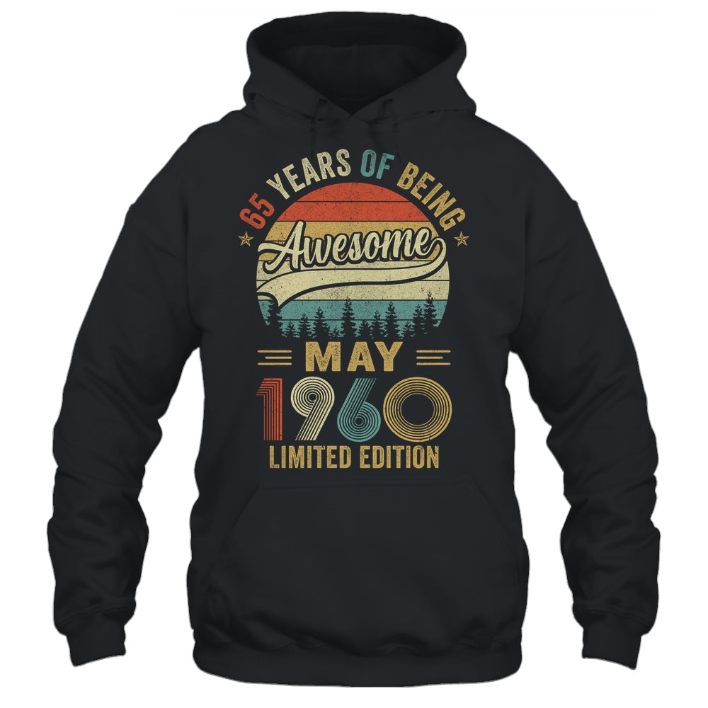 Vintage May 1960 65 Year Old 65th Birthday Men Women Shirt & Hoodie | siriusteestore