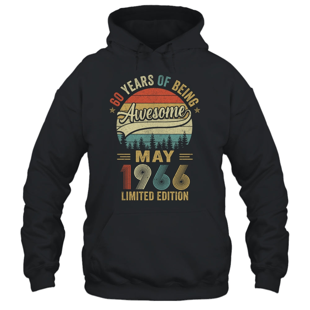Vintage May 1966 60 Years Old 60th Birthday Men Women Shirt & Hoodie | siriusteestore