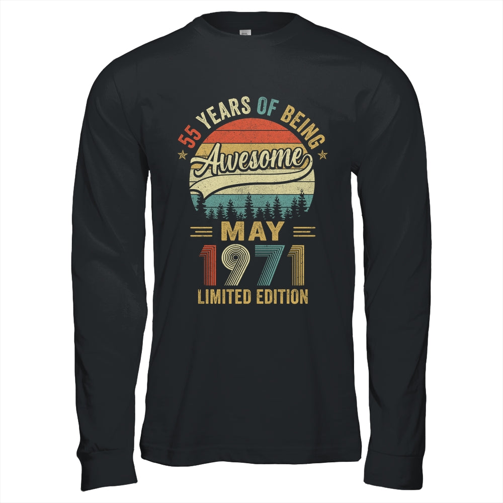 Vintage May 1971 55 Years Old 55th Birthday Men Women Shirt & Hoodie | siriusteestore