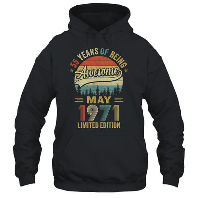Vintage May 1971 55 Years Old 55th Birthday Men Women Shirt & Hoodie | siriusteestore