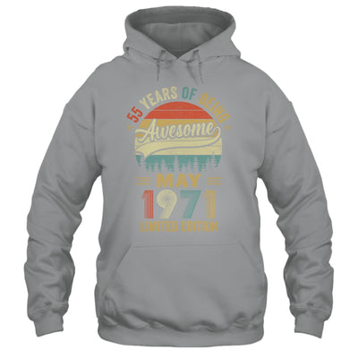Vintage May 1971 55 Years Old 55th Birthday Men Women Shirt & Hoodie | siriusteestore