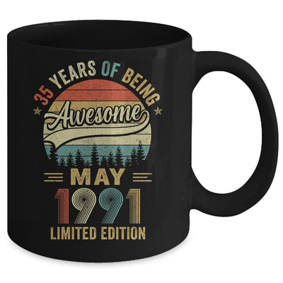 Vintage May 1991 35 Years Old 35th Birthday Men Women Mug | siriusteestore