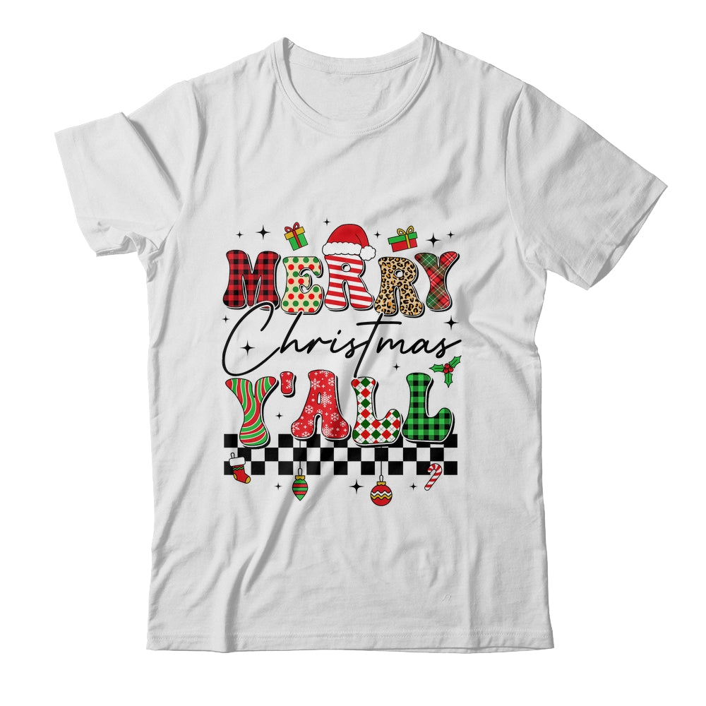 Vintage Merry Christmas Y'all Retro Christmas Women Girls Shirt & Sweatshirt | siriusteestore
