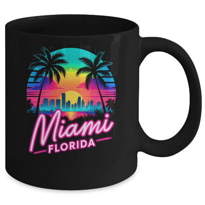 Vintage Miami Beach Retro City Florida Vacation Sunset Mug | siriusteestore