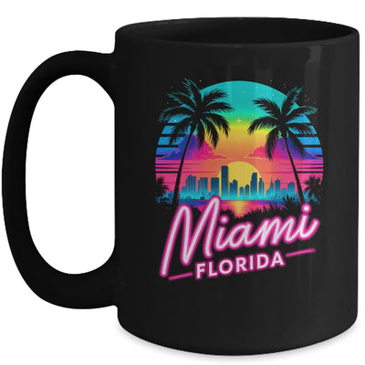Vintage Miami Beach Retro City Florida Vacation Sunset Mug | siriusteestore