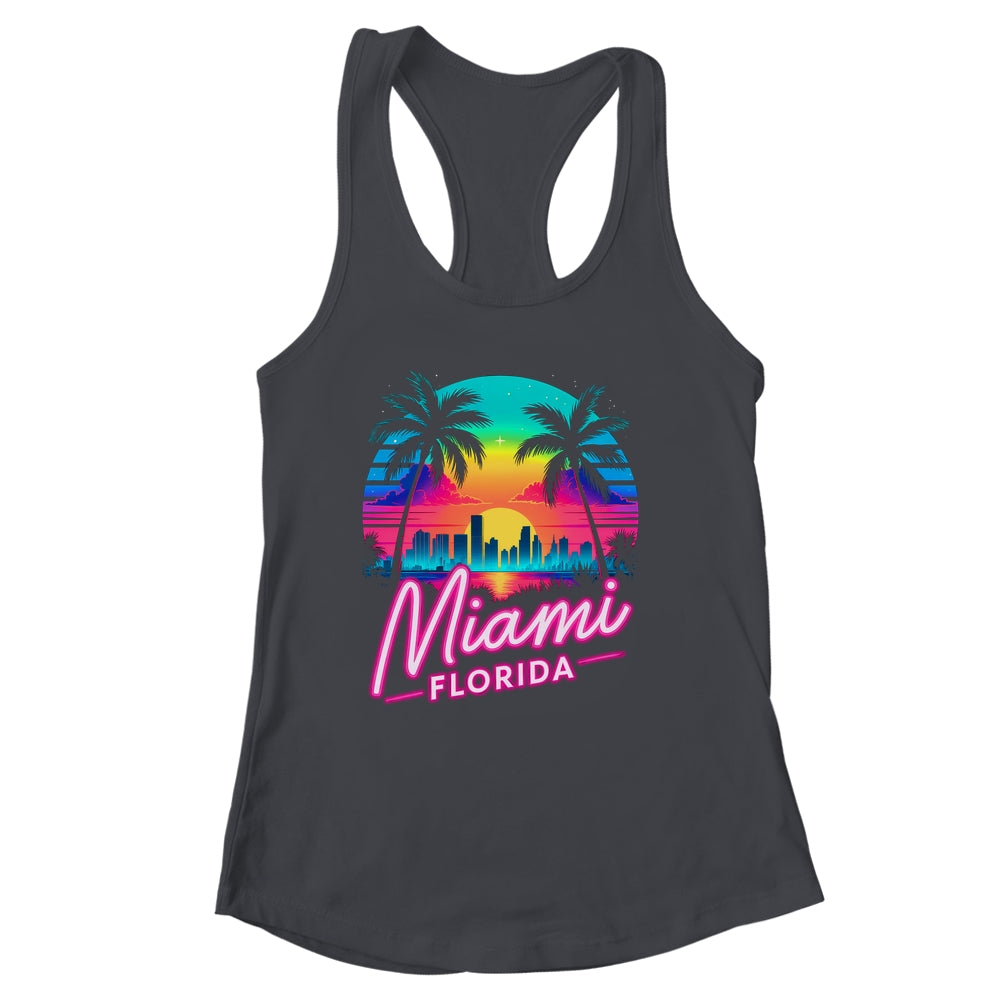 Vintage Miami Beach Retro City Florida Vacation Sunset Shirt & Tank Top | siriusteestore